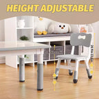 Table et 6 Chaises pour Enfants Réglables en Hauteur pour les 2-10 Ans, Supporte Jusqu'à 136 kg, Table Multi-Activités pour Enfants, pour Salles de Classe, Garderies, Maisons