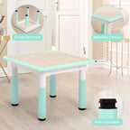 COZONY Table Enfant Réglable avec 4 Chaises, Ensemble Table d'Activités pour Tout-Petits de 23" pour les 2-10 Ans, Bureau de Salle de Jeux Maternelle avec Pieds Antidérapants et Plateau Anti-Graffiti