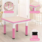COZONY Table Enfant Réglable avec 4 Chaises, Ensemble Table d'Activités pour Tout-Petits de 23" pour les 2-10 Ans, Bureau de Salle de Jeux Maternelle avec Pieds Antidérapants et Plateau Anti-Graffiti