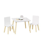 Ensemble table et chaises pour tout-petits, bureau multifonctionnel et 2 chaises pour enfants, table d'étude/jouet/repas au design sûr pour enfants pour salon et chambre d'enfants