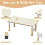 GustoWave Table et 6 Chaises pour Enfants, Ensemble Table et Chaises pour Tout-Petits de 2 à 10 Ans, Table d'Activités pour Enfants avec Boîte de Rangement