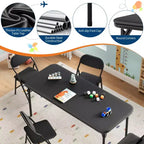 Ensemble table et 4 chaises pliantes pour enfants, pliable, ensemble table et chaises d'activités pour enfants, pour salle à manger, salon