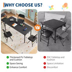 Ensemble table et 4 chaises pliantes pour enfants, pliable, ensemble table et chaises d'activités pour enfants, pour salle à manger, salon