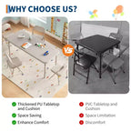 Ensemble table et 4 chaises pliantes pour enfants, pliable, ensemble table et chaises d'activités pour enfants, pour salle à manger, salon