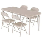 5-Piece Kids Folding Table and Chairs Set, Foldable, Children's Activity Table and Chairs Set, for Dining Room, Living Room