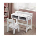 Ensemble bureau et chaise d'étude pour enfants Karl Home en MDF avec 2 compartiments de rangement