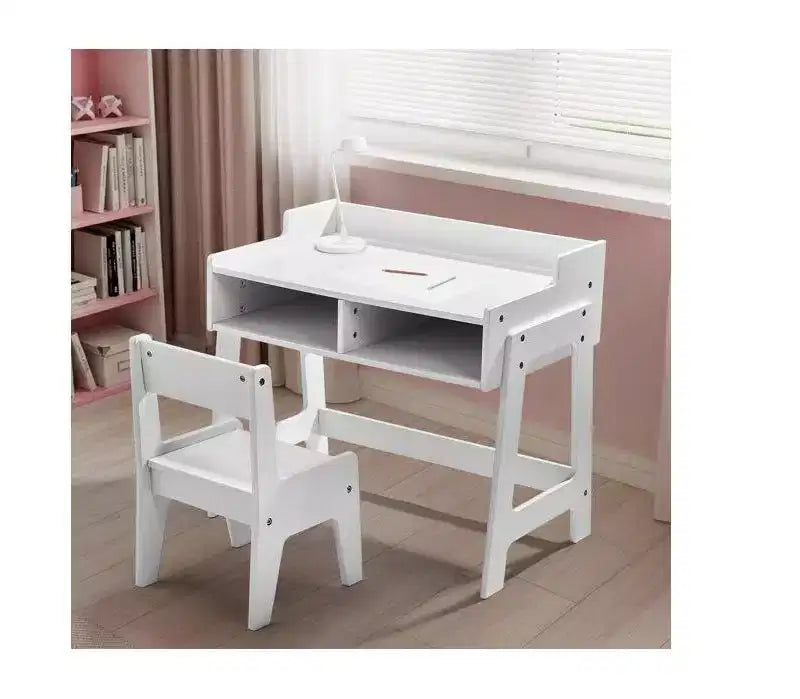 Ensemble bureau et chaise d'étude pour enfants Karl Home en MDF avec 2 compartiments de rangement