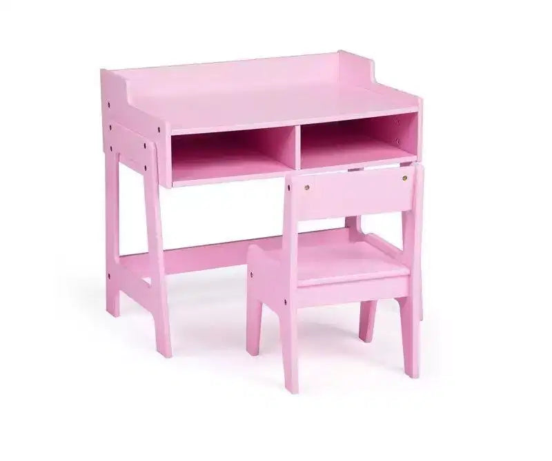 Karl Home MDF Children's Study Desk And Chair Set With 2 Storage Compartments