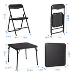 Ensemble table et deux chaises pliantes pour enfants, rembourrées, cadre métallique portable, peuvent être utilisées par les enfants pour manger, lire et jouer