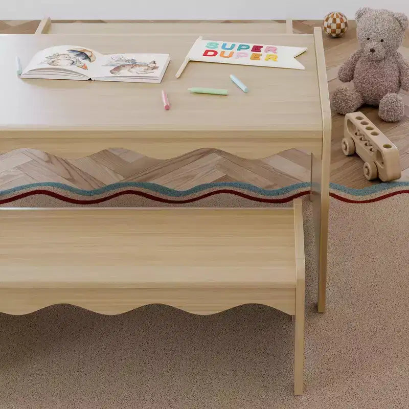 Ensemble table et bancs d'activités Montessori de luxe 3 pièces Casablanca Storkcraft pour enfants