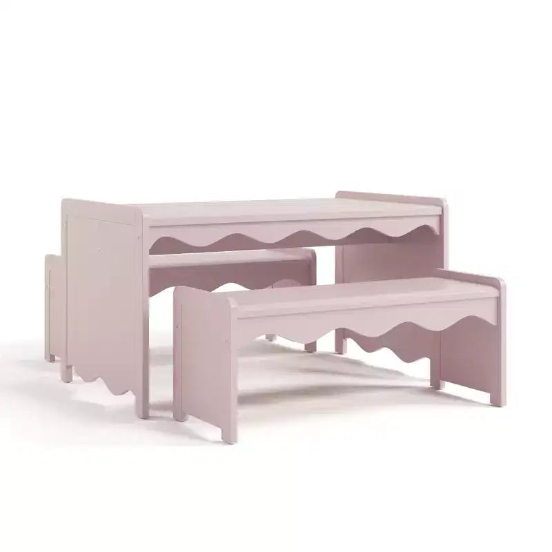 Storkcraft 3pc Casablanca Deluxe Montessori Kids Activity Table and Bench Set