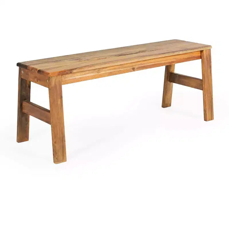 Table d'extérieur et banc de 91 cm Guidecraft Acadia pour enfants : bureau d'activités en bois d'acacia avec 2 bancs pour salle de classe extérieure, jardin, patio et arrière-cour