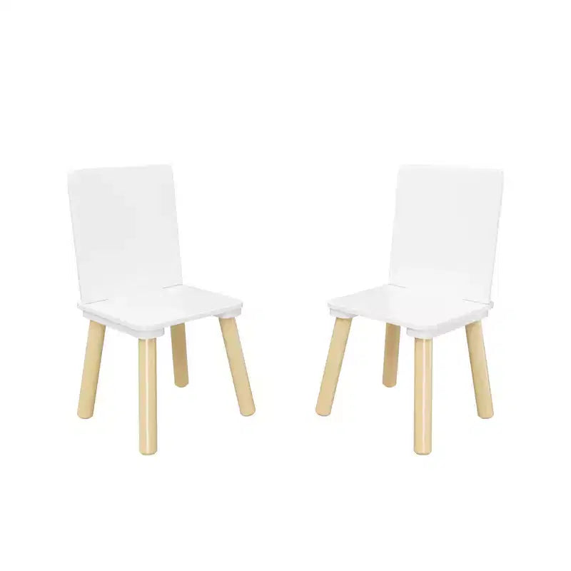 Ensemble Table et Chaises Enfant 5 Pièces Whisen, Table Enfant en Bois avec 4 Chaises Motif Animaux de Dessin Animé