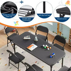 Ensemble de table et 6 chaises pliantes pour enfants, ensemble table et chaises d'activités pour enfants pour salle à manger, garderie, salles de classe