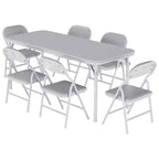 Ensemble de table et 6 chaises pliantes pour enfants, ensemble table et chaises d'activités pour enfants pour salle à manger, garderie, salles de classe