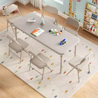 Ensemble de table et 6 chaises pliantes pour enfants, ensemble table et chaises d'activités pour enfants pour salle à manger, garderie, salles de classe