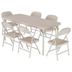 Ensemble de table et 6 chaises pliantes pour enfants, ensemble table et chaises d'activités pour enfants pour salle à manger, garderie, salles de classe