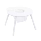 Ensemble Table et Chaises Whisen pour Enfants, Bois de Haute Qualité, Sac de Rangement en Filet Intégré, Utilisation Multifonctionnelle Intérieur/Extérieur - Blanc