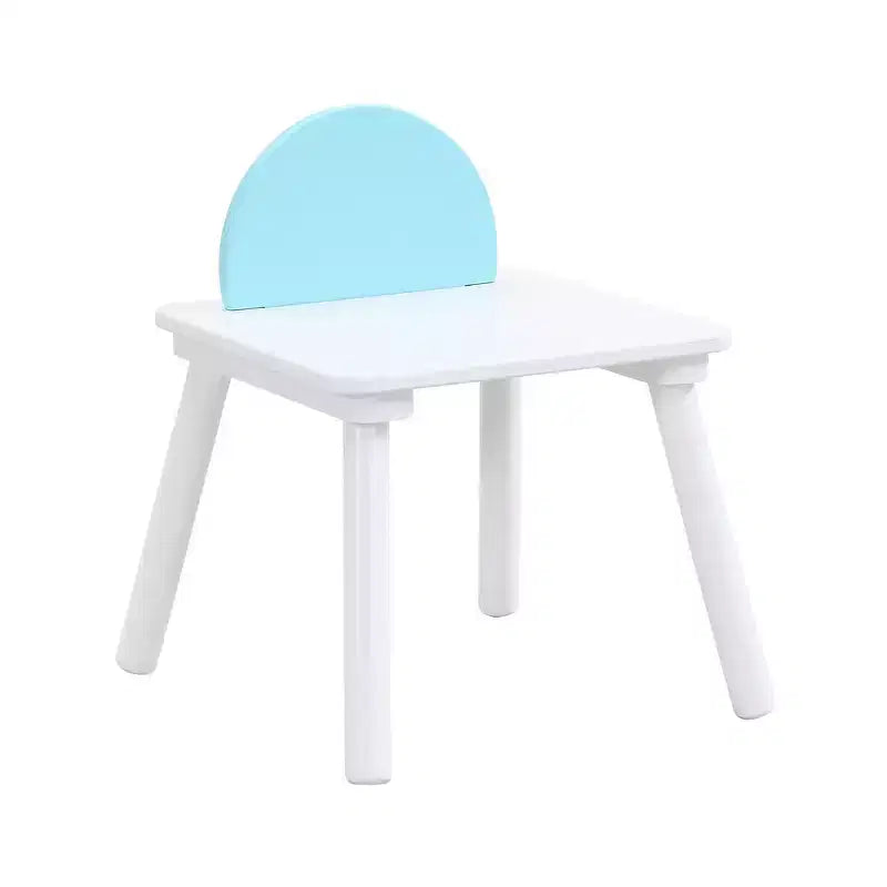 Ensemble Table et Chaises Whisen pour Enfants, Bois de Haute Qualité, Sac de Rangement en Filet Intégré, Utilisation Multifonctionnelle Intérieur/Extérieur - Blanc