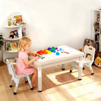 Ensemble table et chaises Kinder King pour enfants, bureau d'activités Lego pour enfants pour le dessin