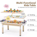 Ensemble table et chaises Kinder King pour enfants, bureau d'activités Lego pour enfants pour le dessin