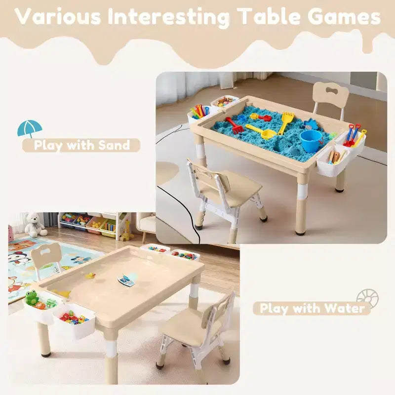 Ensemble table et chaises Kinder King pour enfants, bureau d'activités Lego pour enfants pour le dessin