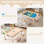Ensemble table et chaises Kinder King pour enfants, bureau d'activités Lego pour enfants pour le dessin