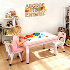 Ensemble table et chaises Kinder King pour enfants, bureau d'activités Lego pour enfants pour le dessin