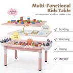 Ensemble table et chaises Kinder King pour enfants, bureau d'activités Lego pour enfants pour le dessin