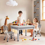 Ensemble table et chaises Kinder King pour enfants, bureau d'activités Lego pour enfants pour le dessin