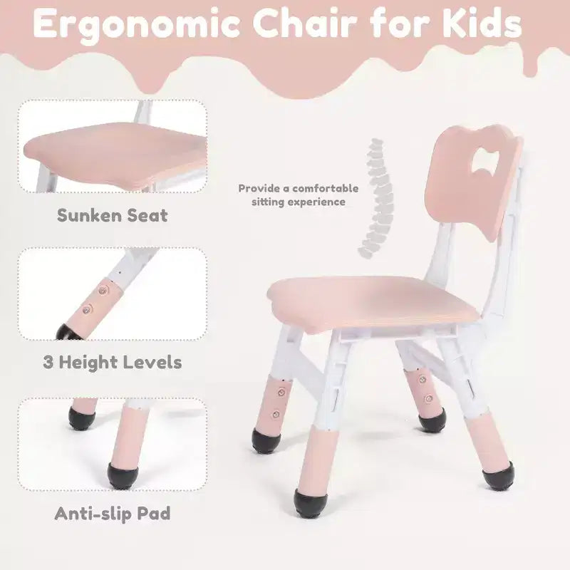 Ensemble table et chaises Kinder King pour enfants, bureau d'activités Lego pour enfants pour le dessin