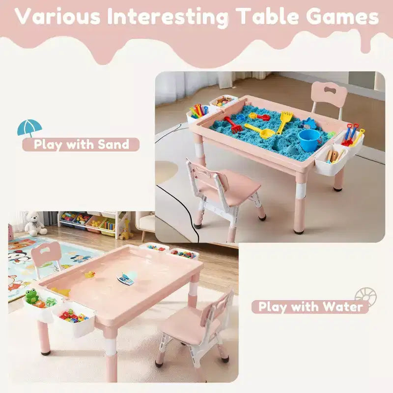 Ensemble table et chaises Kinder King pour enfants, bureau d'activités Lego pour enfants pour le dessin