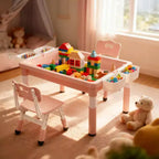 Ensemble table et chaises Kinder King pour enfants, bureau d'activités Lego pour enfants pour le dessin