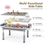 Ensemble table et chaises Kinder King pour enfants, bureau d'activités Lego pour enfants pour le dessin