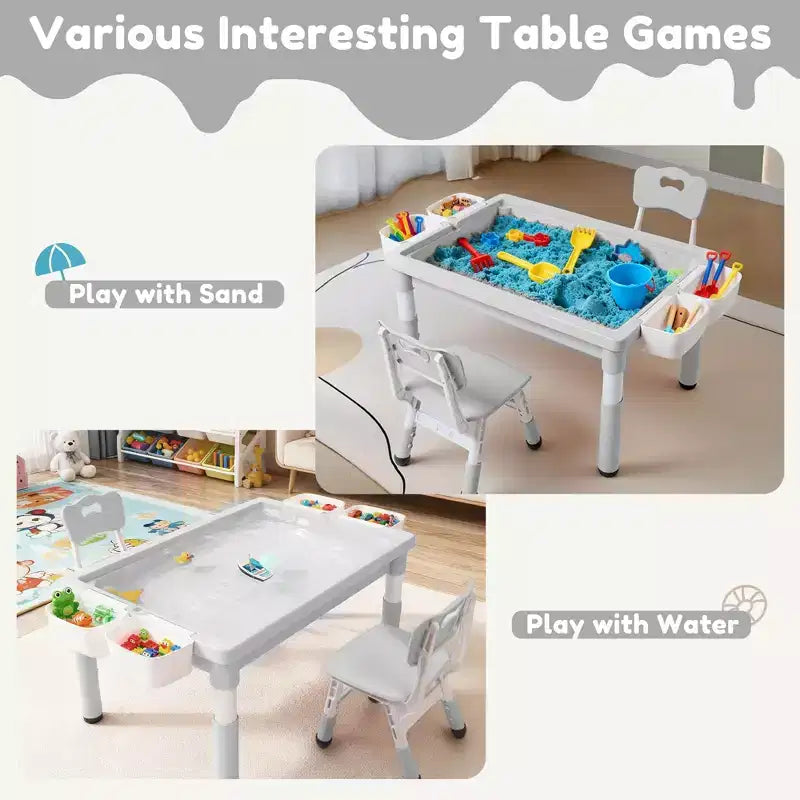 Ensemble table et chaises Kinder King pour enfants, bureau d'activités Lego pour enfants pour le dessin