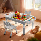 Ensemble table et chaises Kinder King pour enfants, bureau d'activités Lego pour enfants pour le dessin