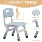 Ensemble table et 4 chaises pour enfants, ensemble table et chaise d'étude pour enfants avec plateau de bureau graffiti et pieds antidérapants, table d'activités réglable en hauteur pour tout-petits