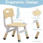 Ensemble Table et 4 Chaises pour Enfants, Table et Chaises Réglables en Hauteur pour Enfants de 3 à 10 Ans, Plateau Graffiti, Pieds Antidérapants
