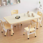 Ensemble Table et 4 Chaises pour Enfants, Table et Chaises Réglables en Hauteur pour Enfants de 3 à 10 Ans, Plateau Graffiti, Pieds Antidérapants
