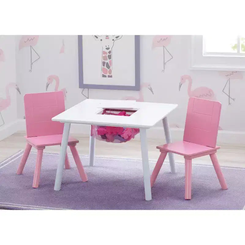 Ensemble Table et 2 Chaises pour Enfants Delta Children avec Rangement