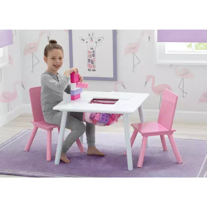 Ensemble Table et 2 Chaises pour Enfants Delta Children avec Rangement