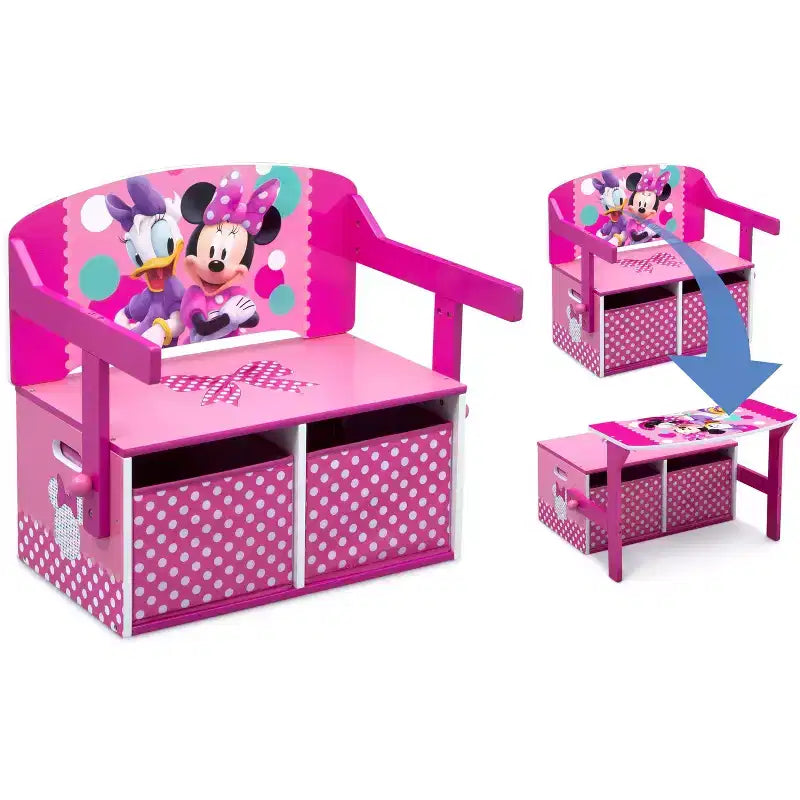Delta Children Minnie Mouse 3-in-1 Activity Bench