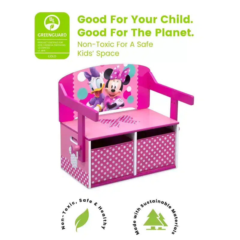 Banc d'activités 3 en 1 Minnie Mouse de Delta Children