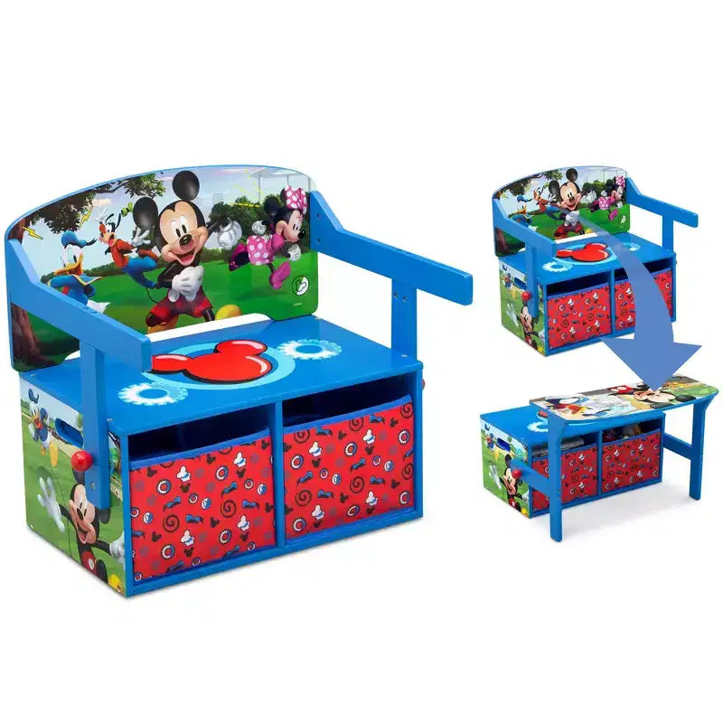 Delta Children Mickey Mouse 3-in-1 Activity Bench
