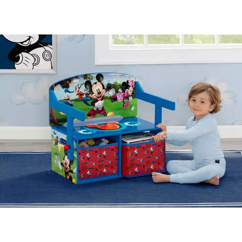 Delta Children Banc d'activités 3-en-1 Mickey Mouse