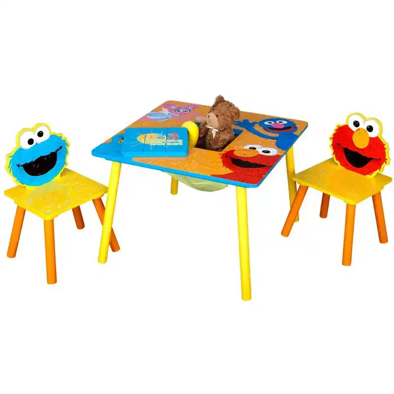Delta Children Sesame Street Table and Chair Set with Storage