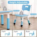 Ensemble table et 5 chaises pour enfants, en plastique, pour chambre d'enfant, maternelle, espace parent-enfant