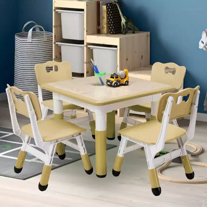 Ensemble table et 5 chaises pour enfants, en plastique, pour chambre d'enfant, maternelle, espace parent-enfant