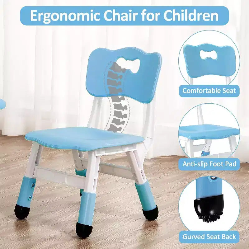 Ensemble table et 5 chaises pour enfants, en plastique, pour chambre d'enfant, maternelle, espace parent-enfant