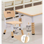 Ensemble table et 6 chaises pour enfants, réglable en hauteur, bureau multifonctionnel, chaises ergonomiques, pour salles de classe, garderies